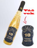0,75 Gold Cuvee biele so zlatom Narodeniny zlatá kovová etiketa