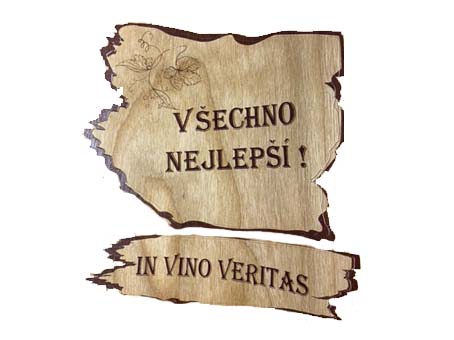 Drevená etiketa - VšECHNO NEJLEPŠÍ