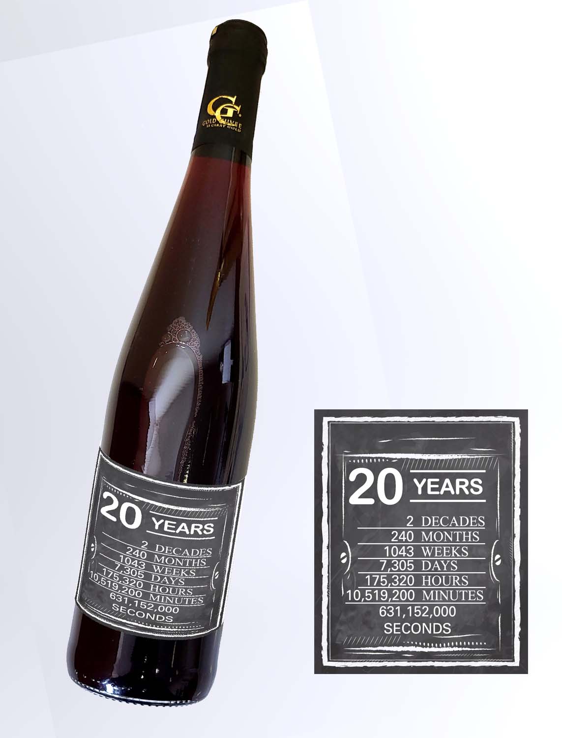 0,75 L Darčekové víno Červené narodeniny 20