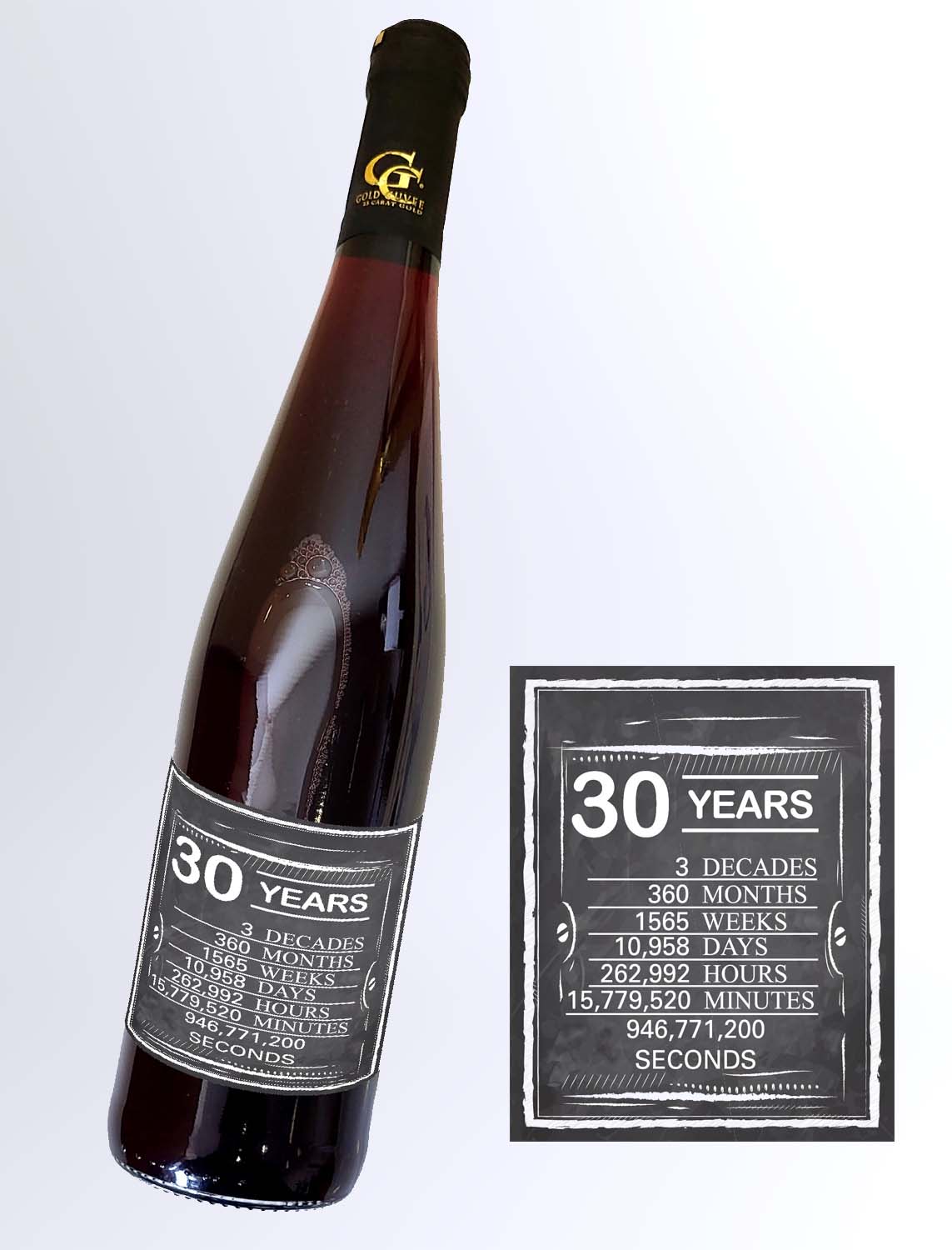 0,75 L Darčekové víno Červené narodeniny 30