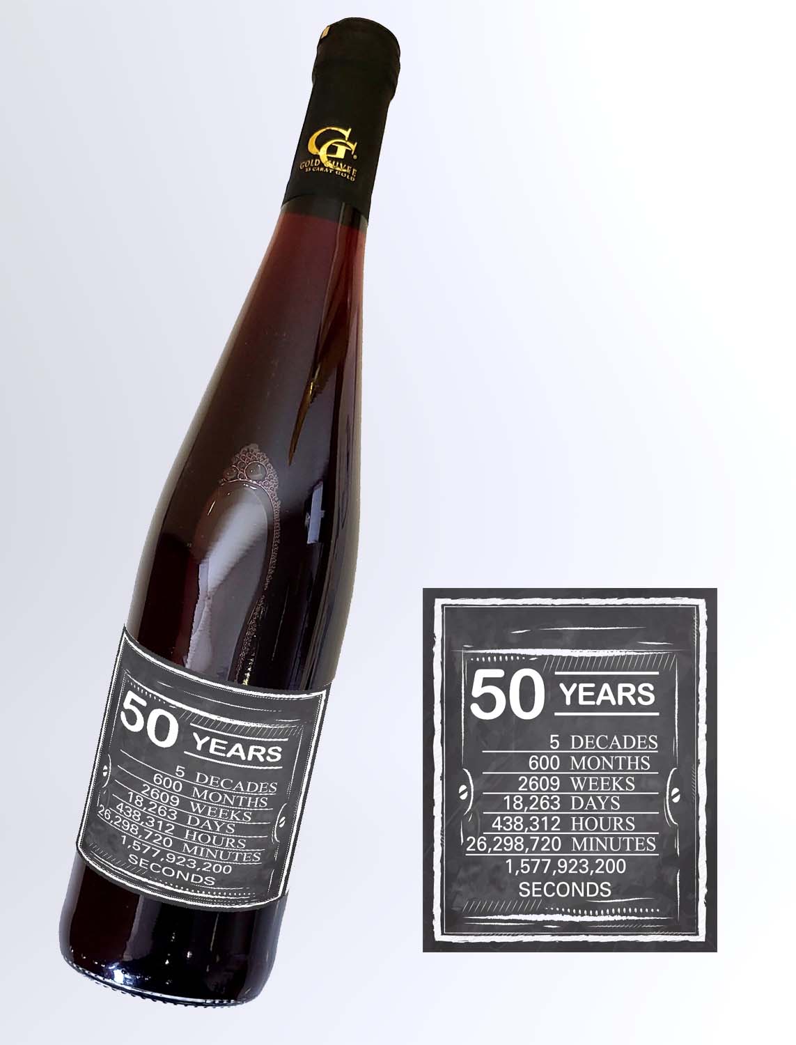 0,75 L Darčekové víno Červené narodeniny 50