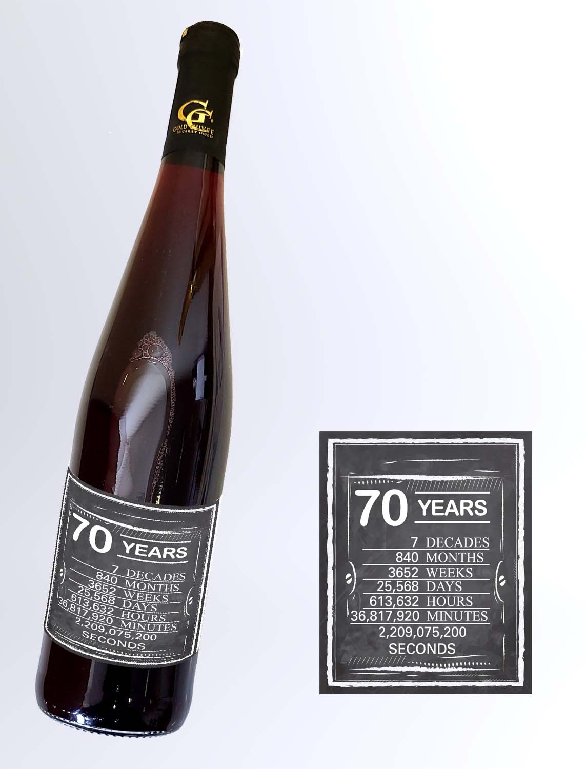 0,75 L Darčekové víno Červené narodeniny 70