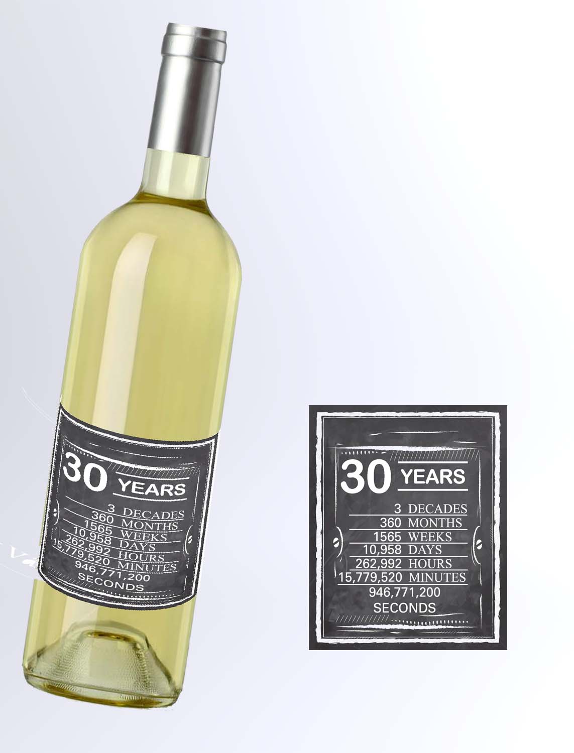0,75 L Darčekové víno Biele narodeniny 30