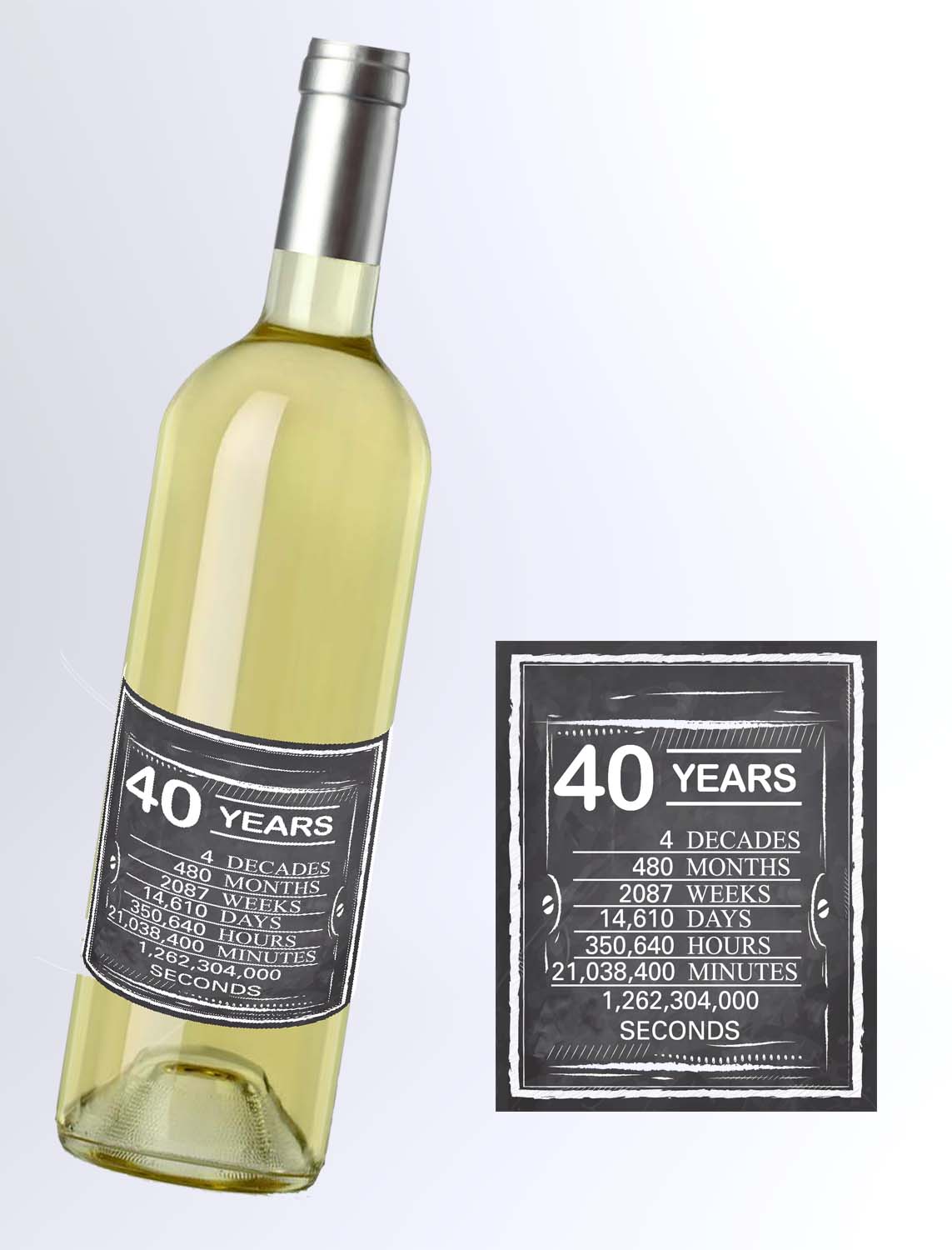 0,75 L Darčekové víno Biele narodeniny 40