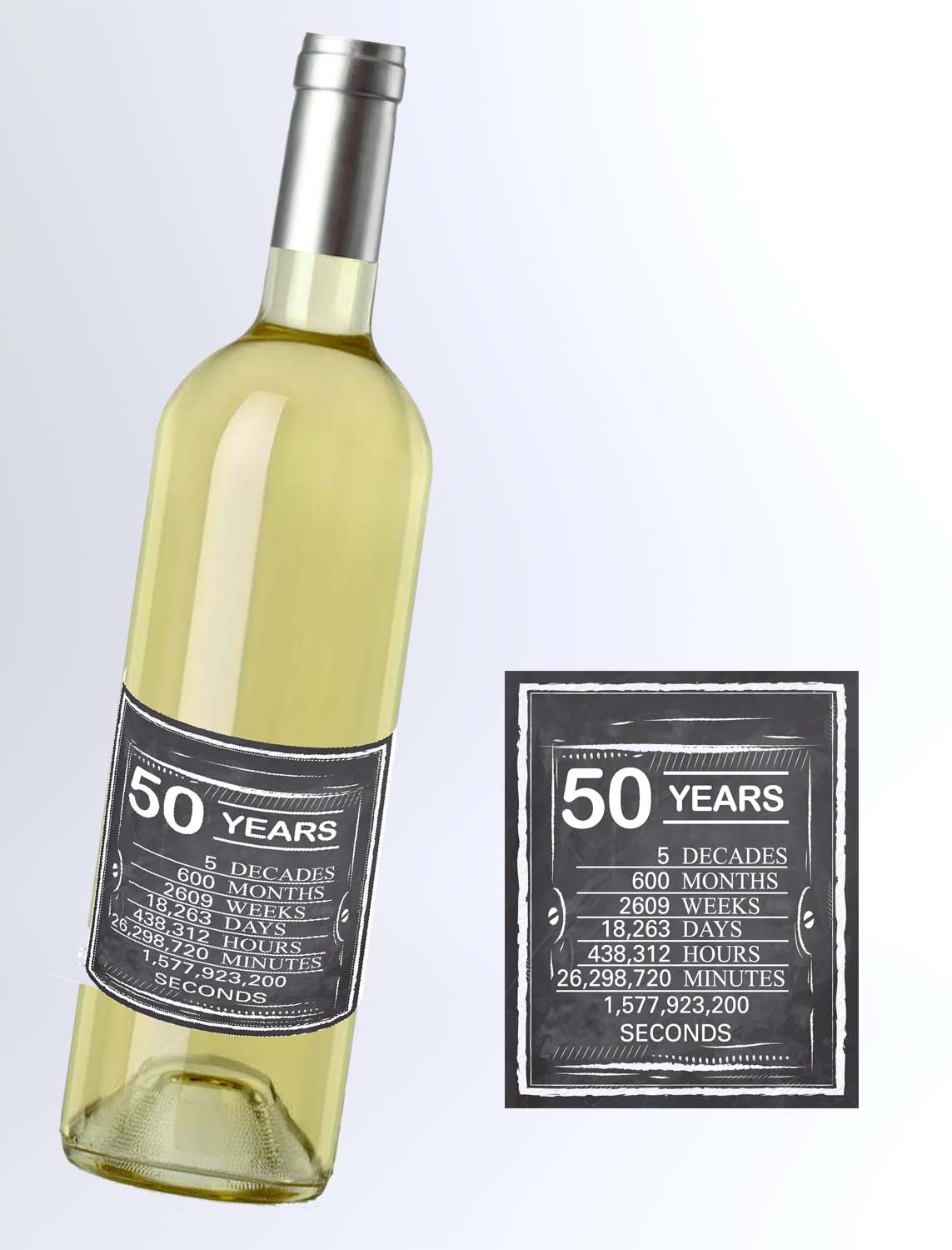 0,75 L Darčekové víno Biele narodeniny 50
