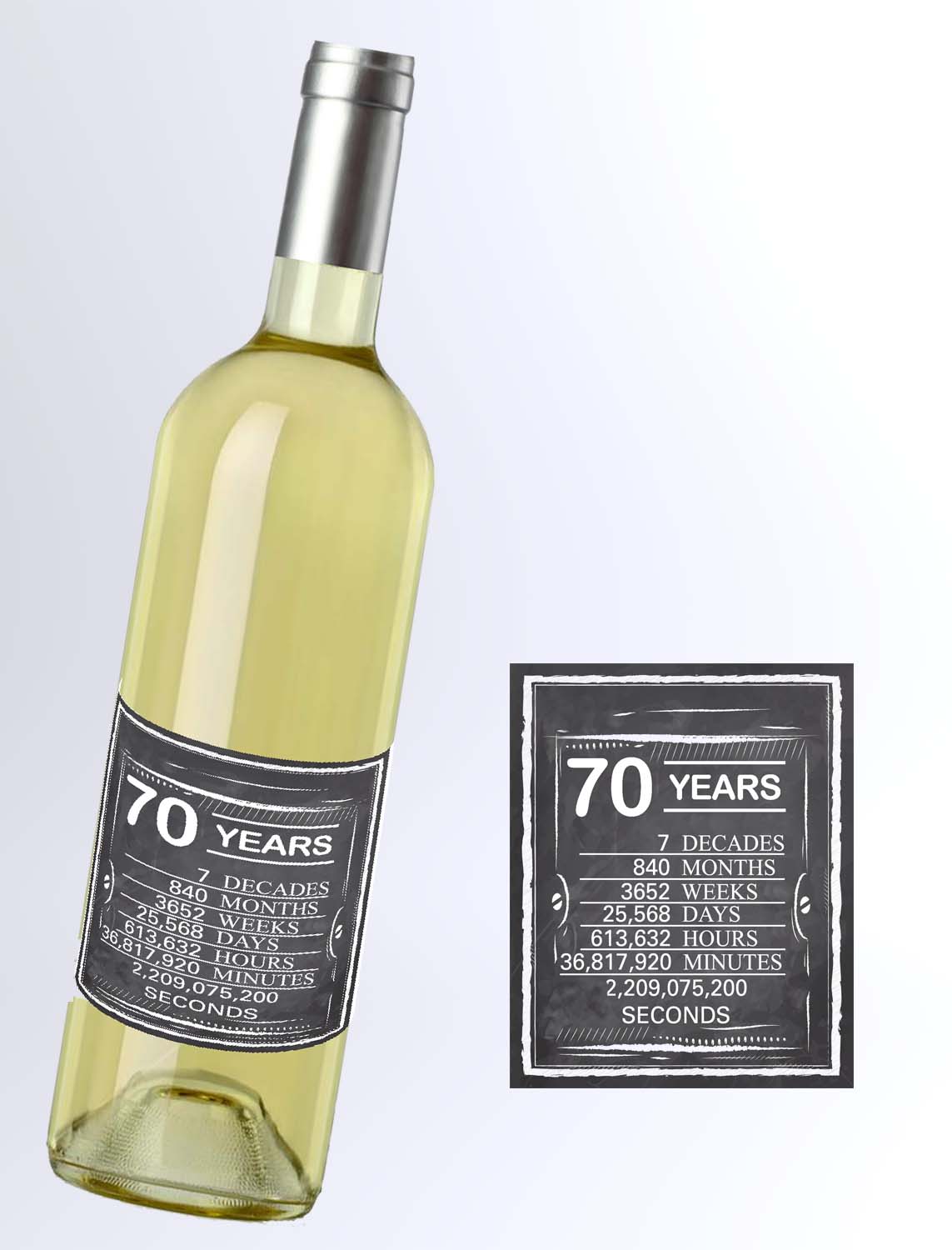 0,75 L Darčekové víno Biele narodeniny 70