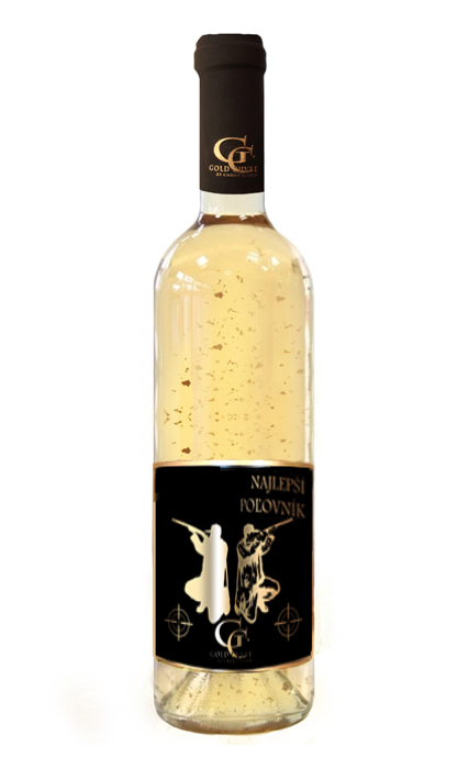 0,75 L Gold Cuvee - Biele so zlatými lupenmi 23 karát Najlepší POĽOVNÍK