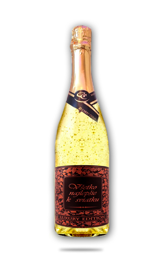 0,75 L Gold Cuvee šumivé so zlatom  k Sviatku