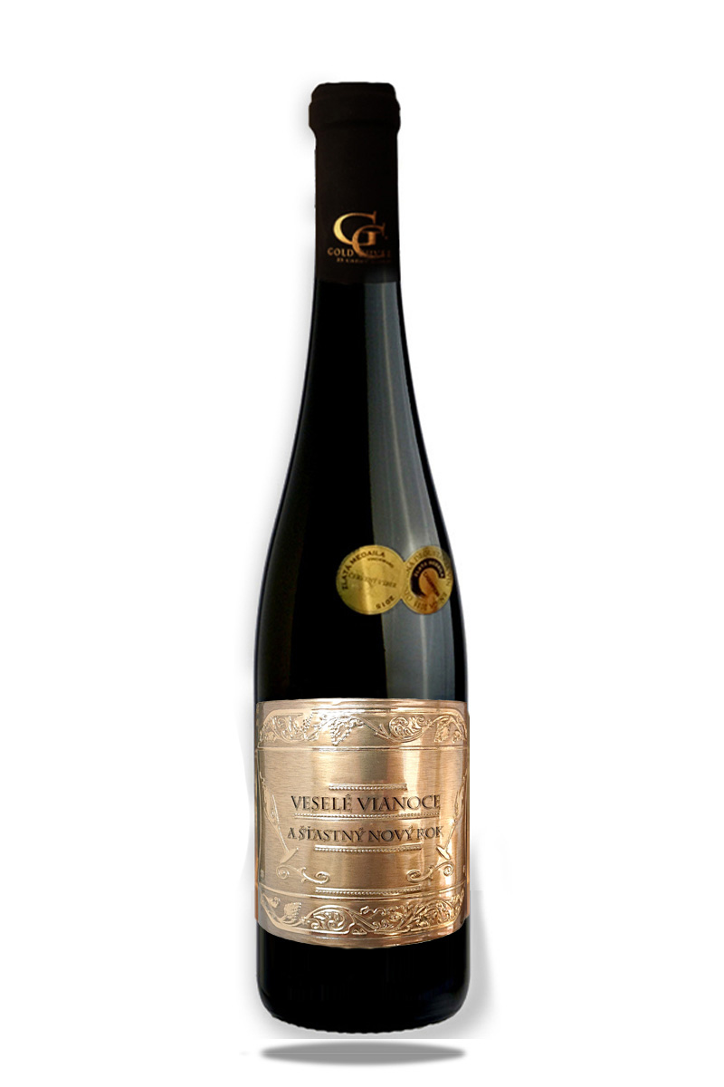 0,75 L Gold Cuvee červené VESELÉ VIANOCE A ŠŤASTNÝ NOVÝ ROK