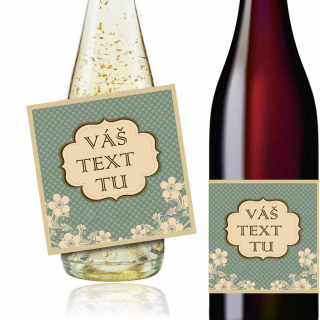 Darčekové víno - vintage rám - Váš text