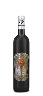 20 Rokov Darčekové víno Červené Kovová etiketa