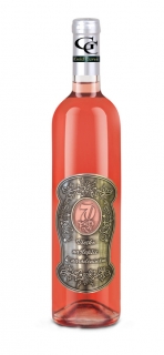 70 rokov Darčekové víno ružové - kovová etiketa 