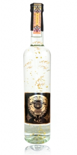 Darčeková fľaša - vodka (borovička) so zlatom najlepší hasič