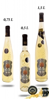 Ajándék palack - (0-90) év Irsai Olivér 23 karát- Születésnap fém címke 