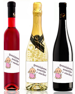 Narodenie dieťaťa - darčekové víno
